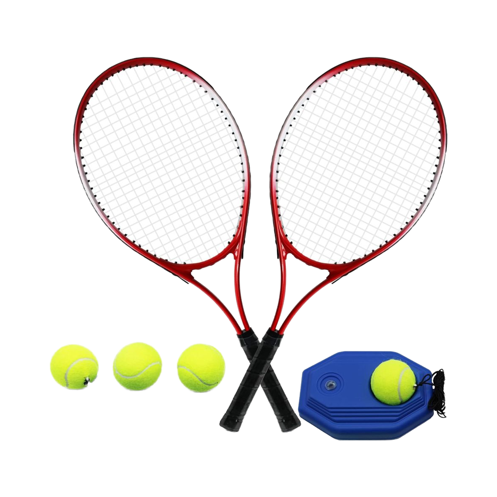 Adult 2-player tennis racket set complete
